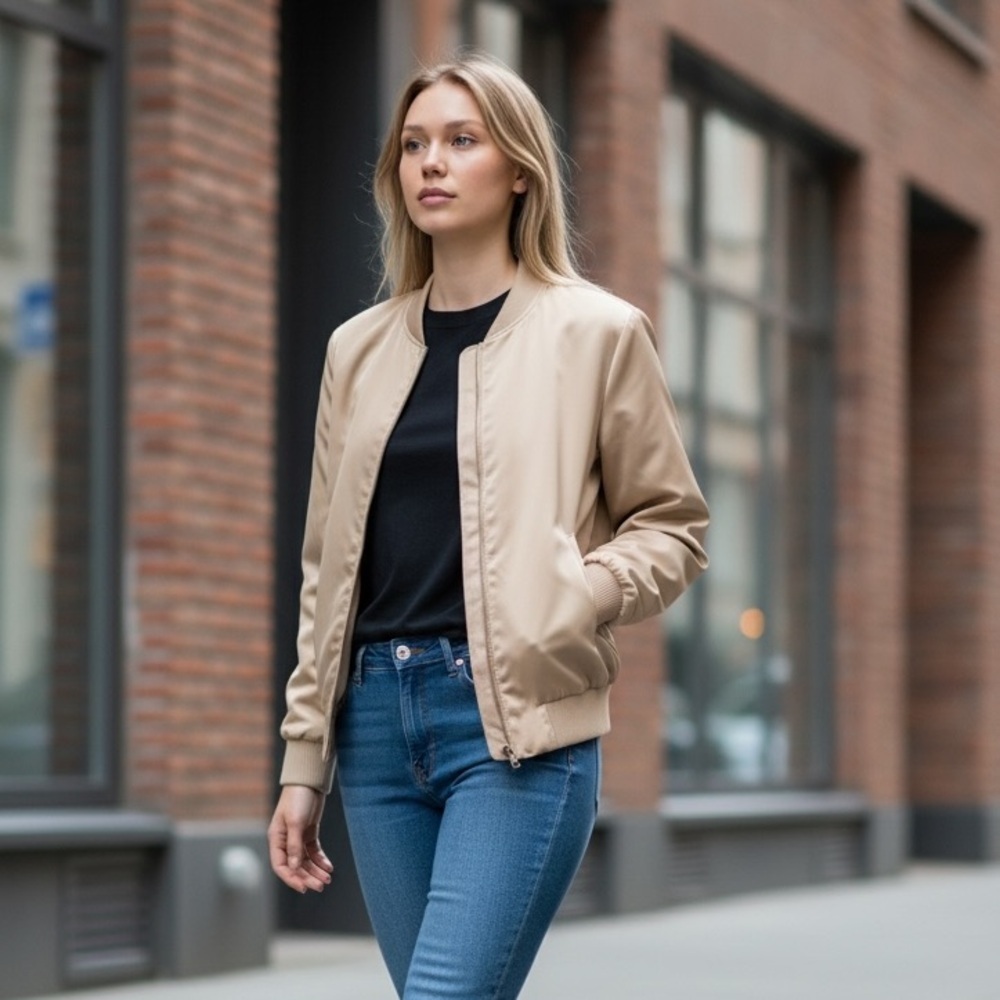 ZARA Trafaluc Outerwear Pearl Pink Jacket Medium